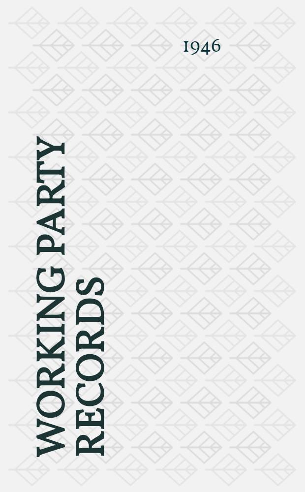 Working party records : Hosiery