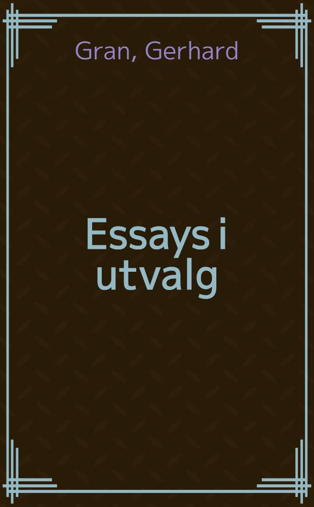 Essays i utvalg