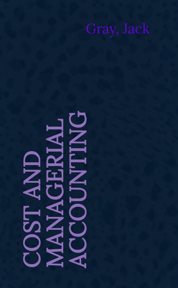 Cost and managerial accounting