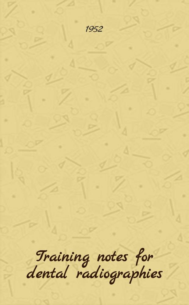 Training notes for dental radiographies : Amendments