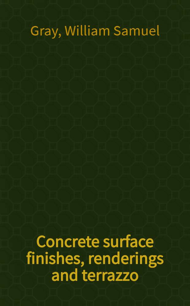 Concrete surface finishes, renderings and terrazzo