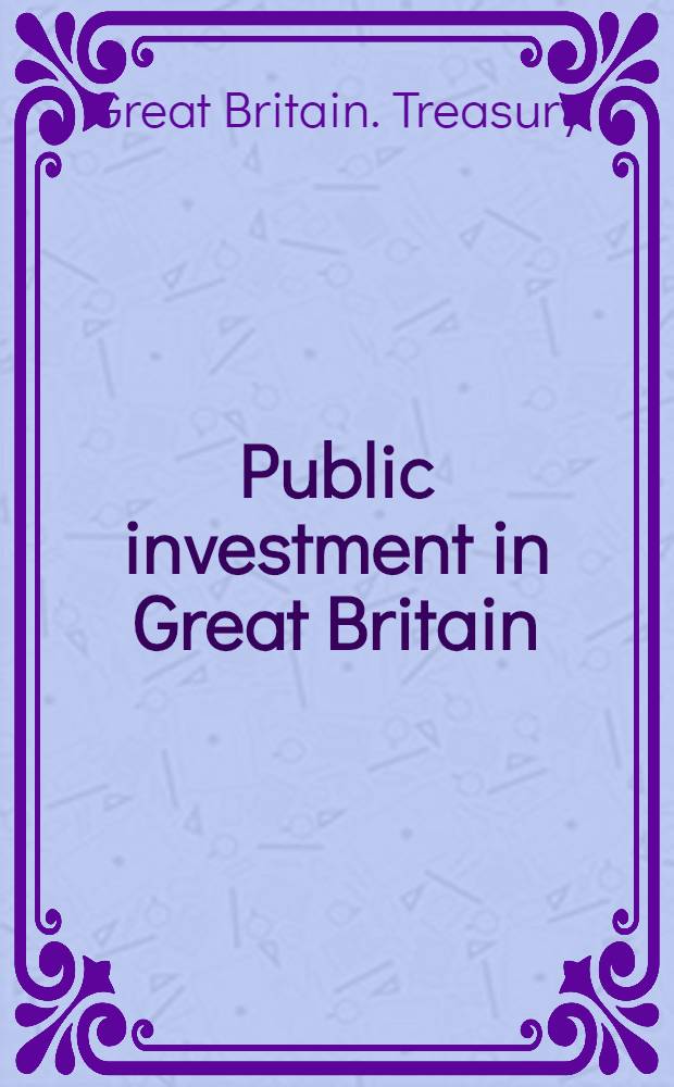 Public investment in Great Britain