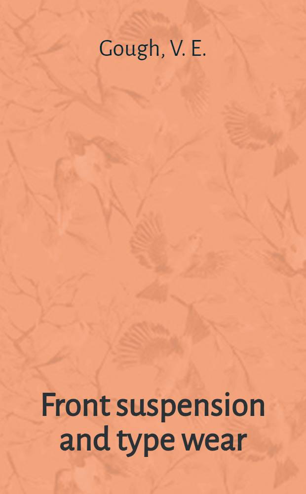 Front suspension and type wear