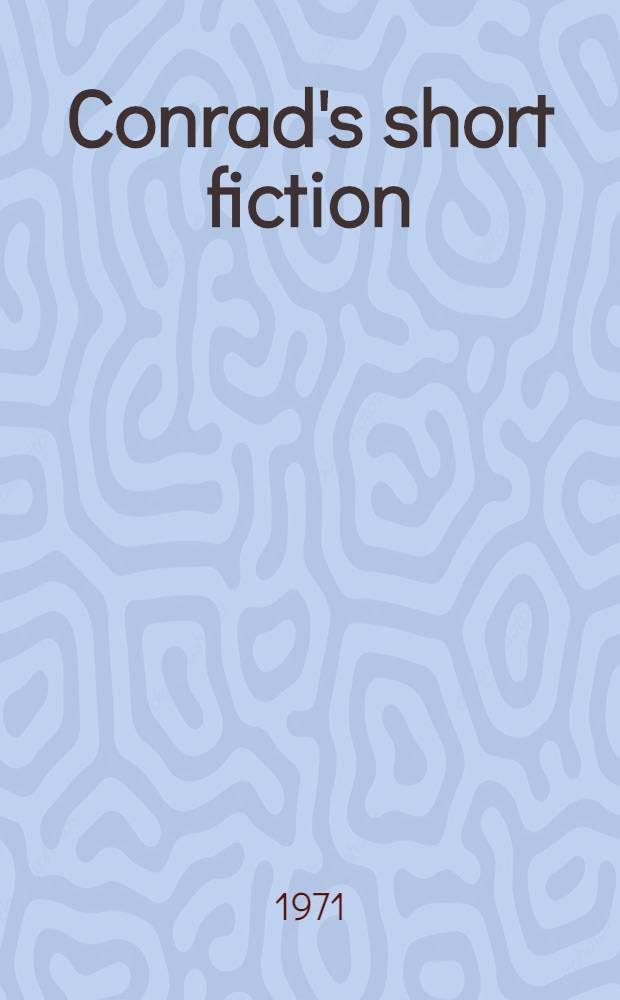 Conrad's short fiction