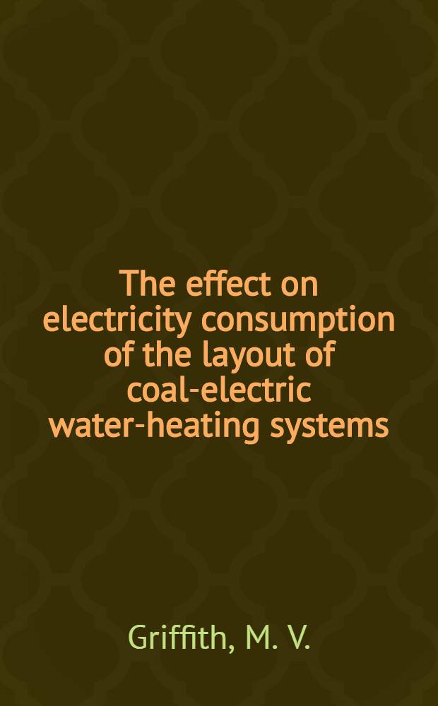 The effect on electricity consumption of the layout of coal-electric water-heating systems