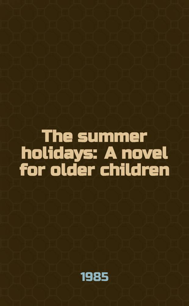 The summer holidays : A novel for older children