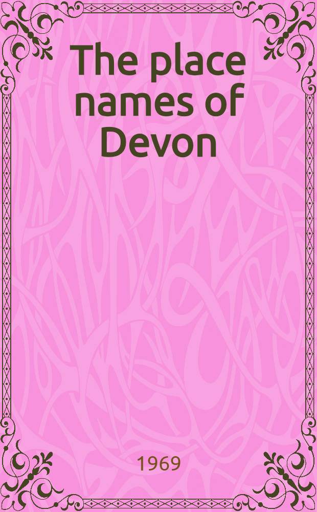 The place names of Devon