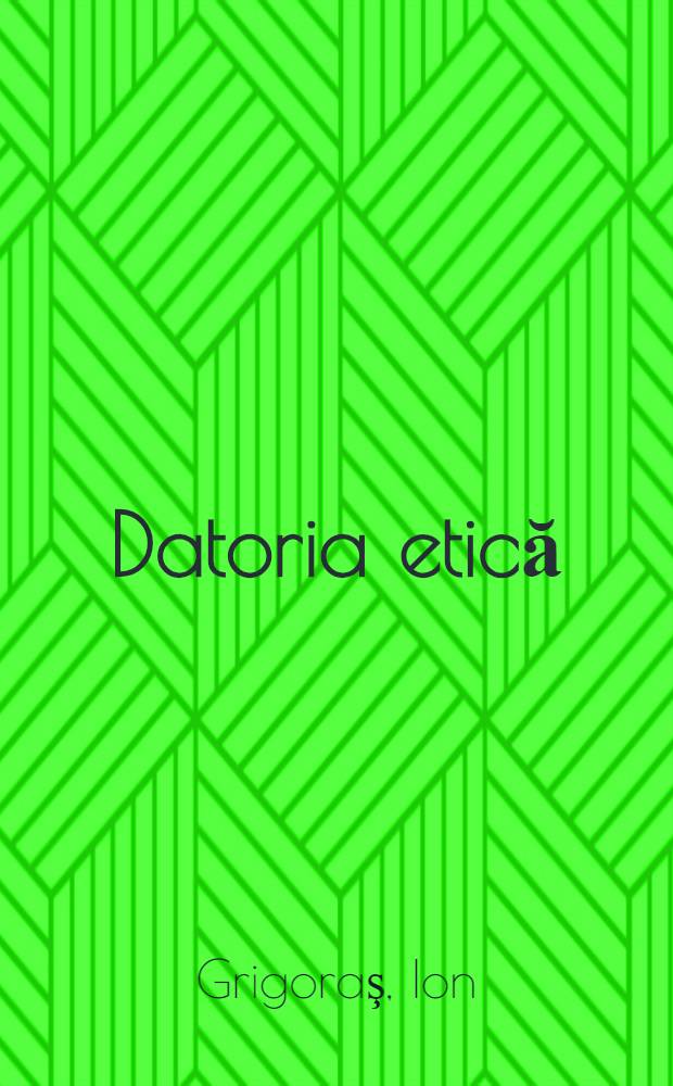 Datoria etică