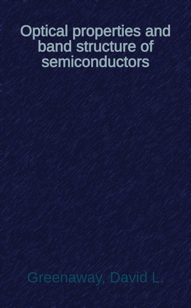 Optical properties and band structure of semiconductors