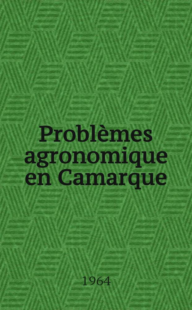 Problèmes agronomique en Camarque