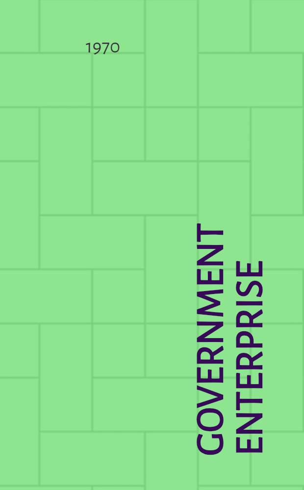 Government enterprise : A comparative study