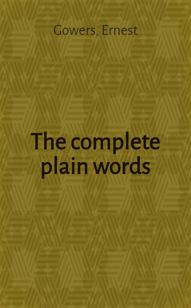The complete plain words