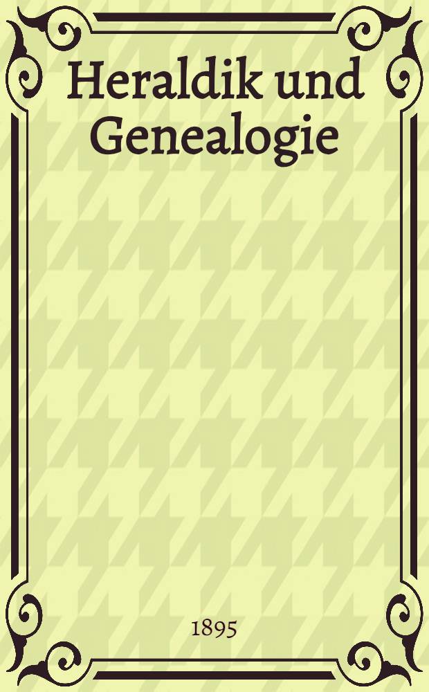 Heraldik und Genealogie