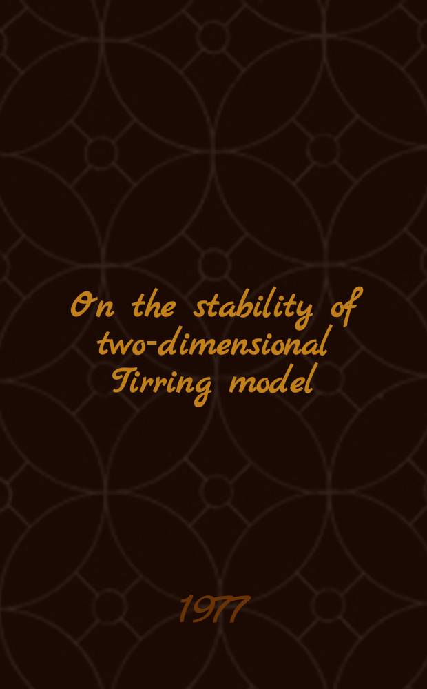 On the stability of two-dimensional Tirring model