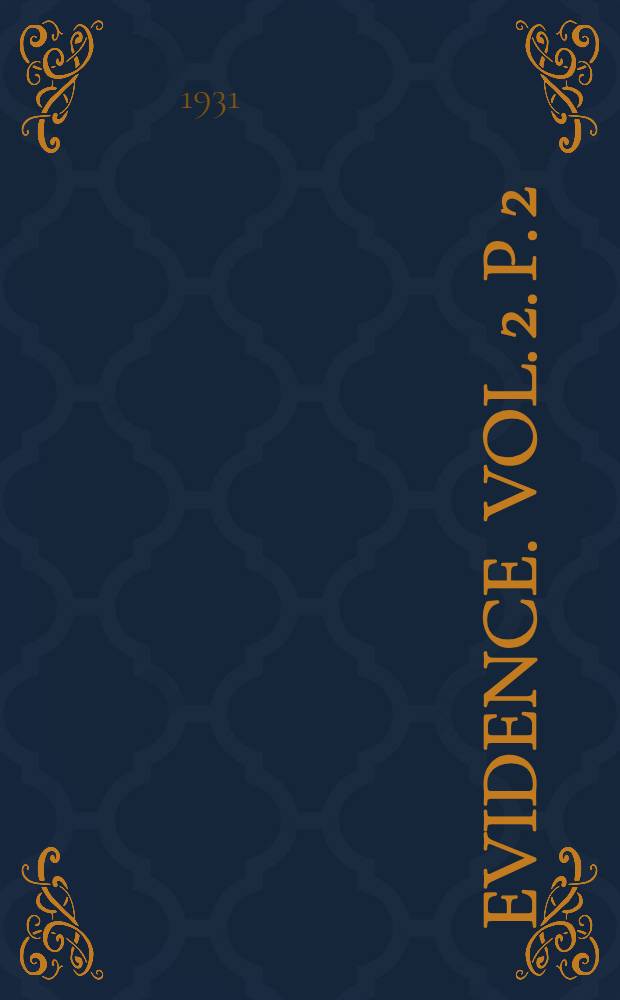... Evidence. Vol. 2. P. 2 : Punjab, Delhi and Ajmer-Merwara