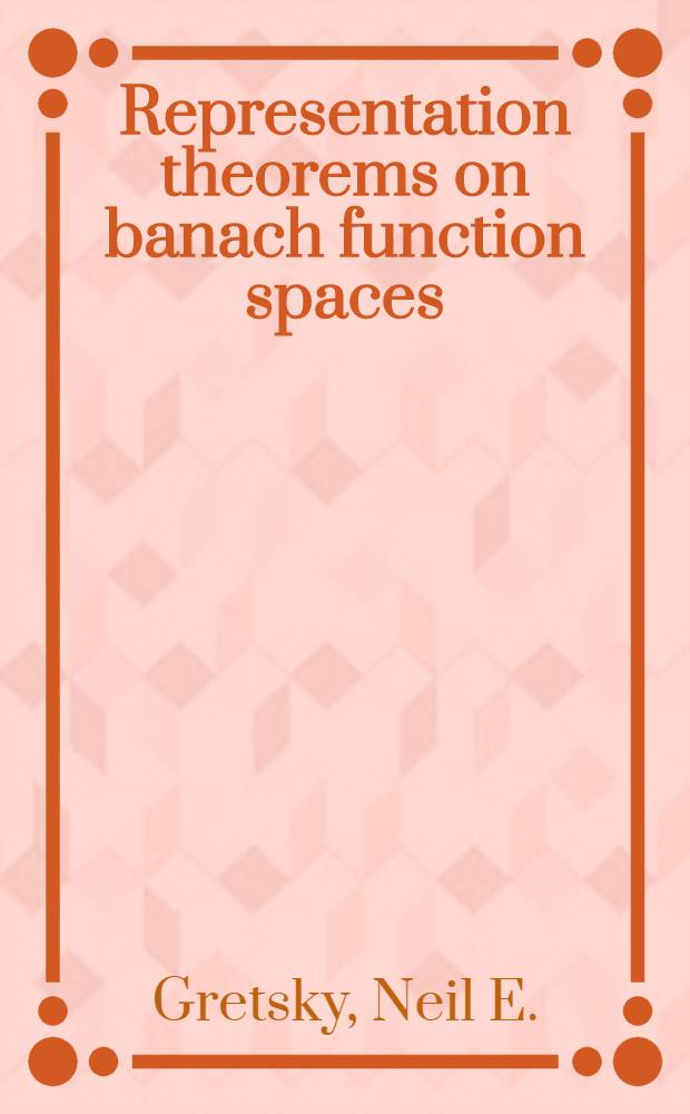 Representation theorems on banach function spaces