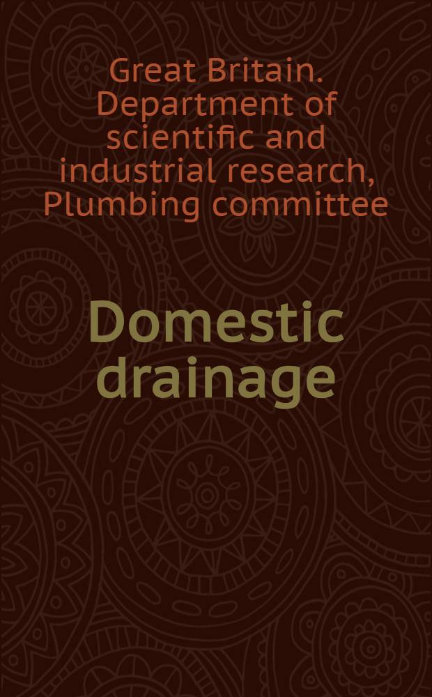 Domestic drainage