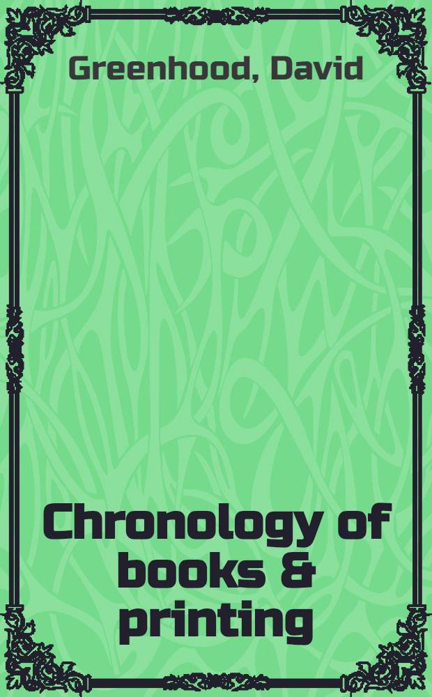 Chronology of books & printing