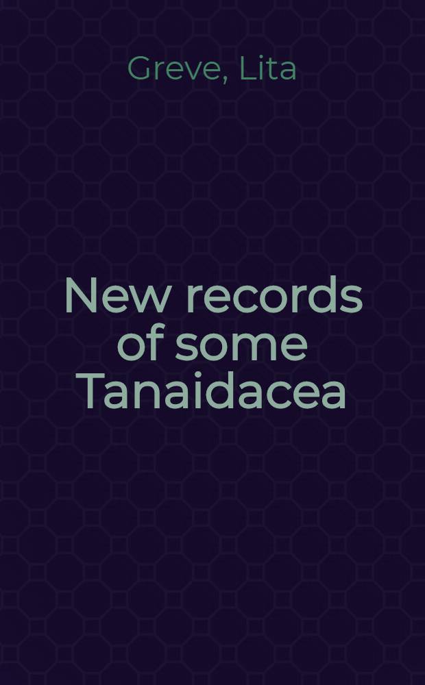 New records of some Tanaidacea (Crustacea) from the vicinity of Tromsø