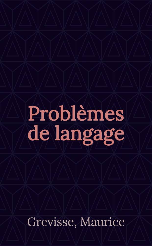 Problèmes de langage