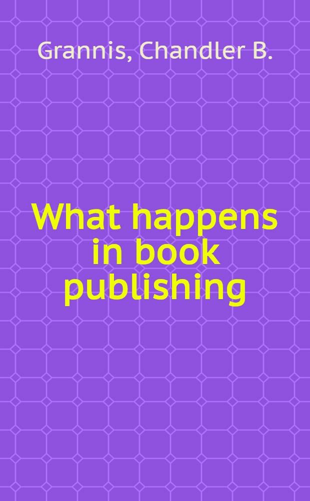 What happens in book publishing