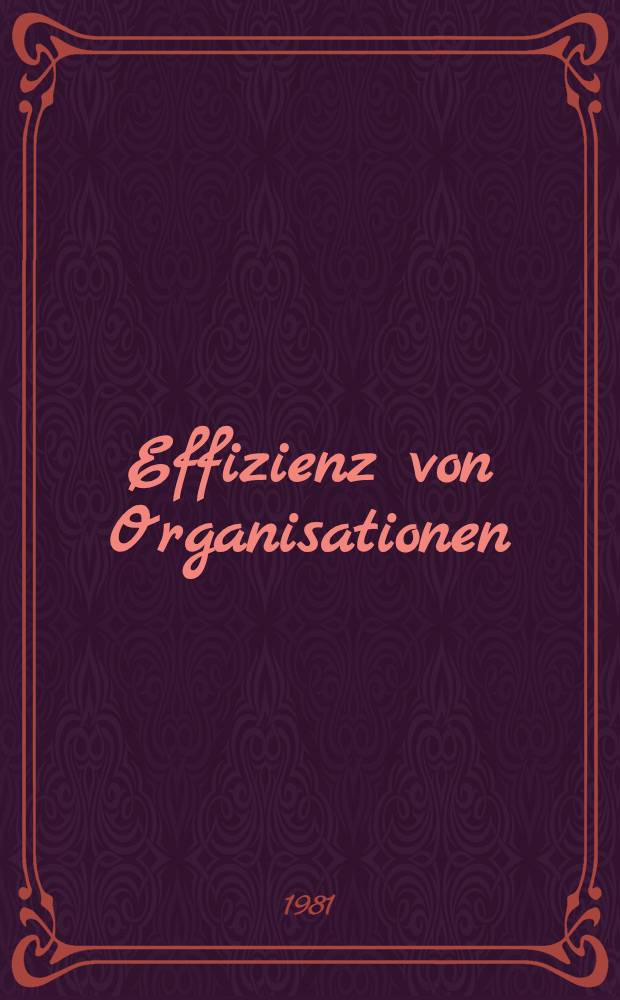 Effizienz von Organisationen