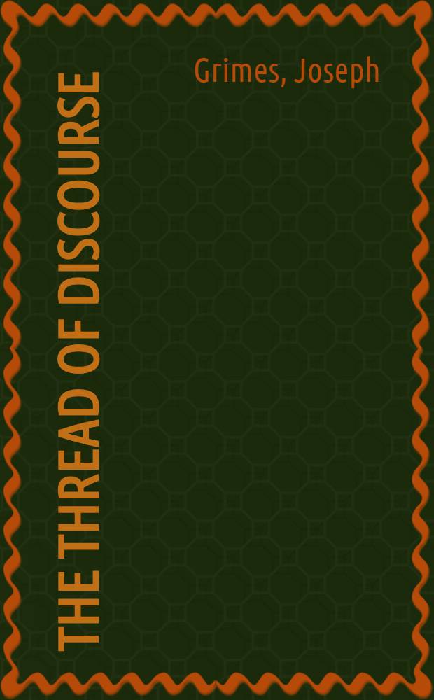The thread of discourse