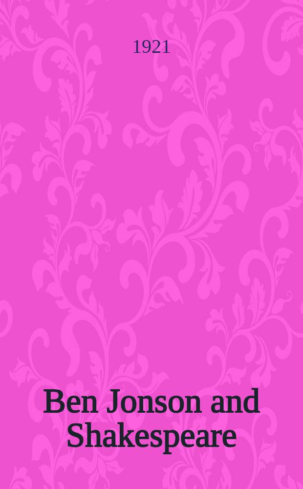Ben Jonson and Shakespeare