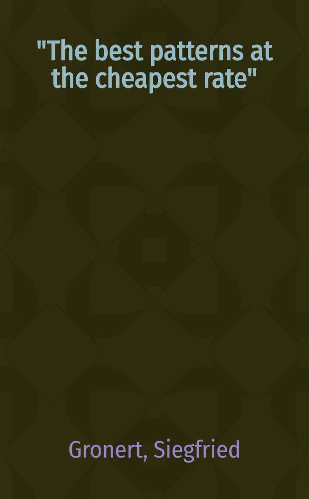 "The best patterns at the cheapest rate" : Studien zur engl. Design im 19. Jahrhundert : Inaug.-Diss