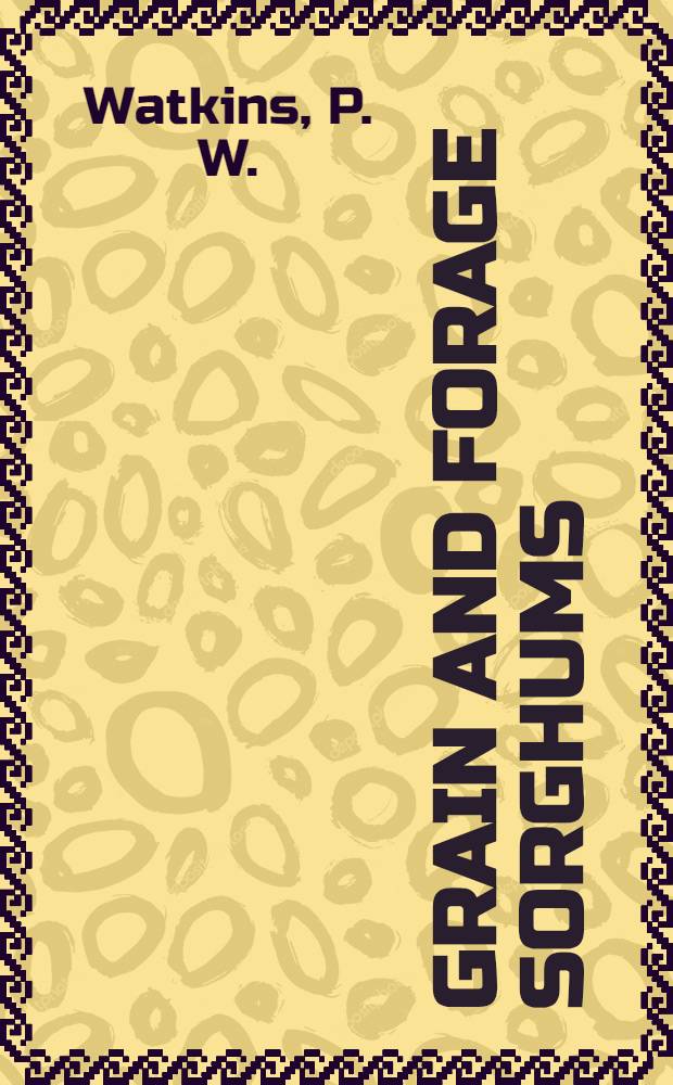 Grain and forage sorghums : 1959 performance of Illinois