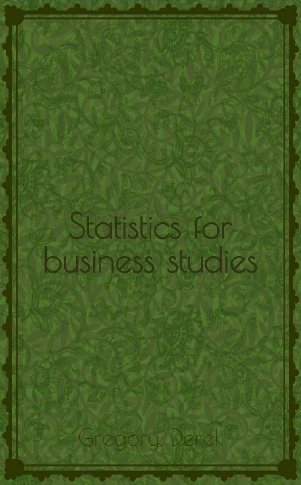 Statistics for business studies