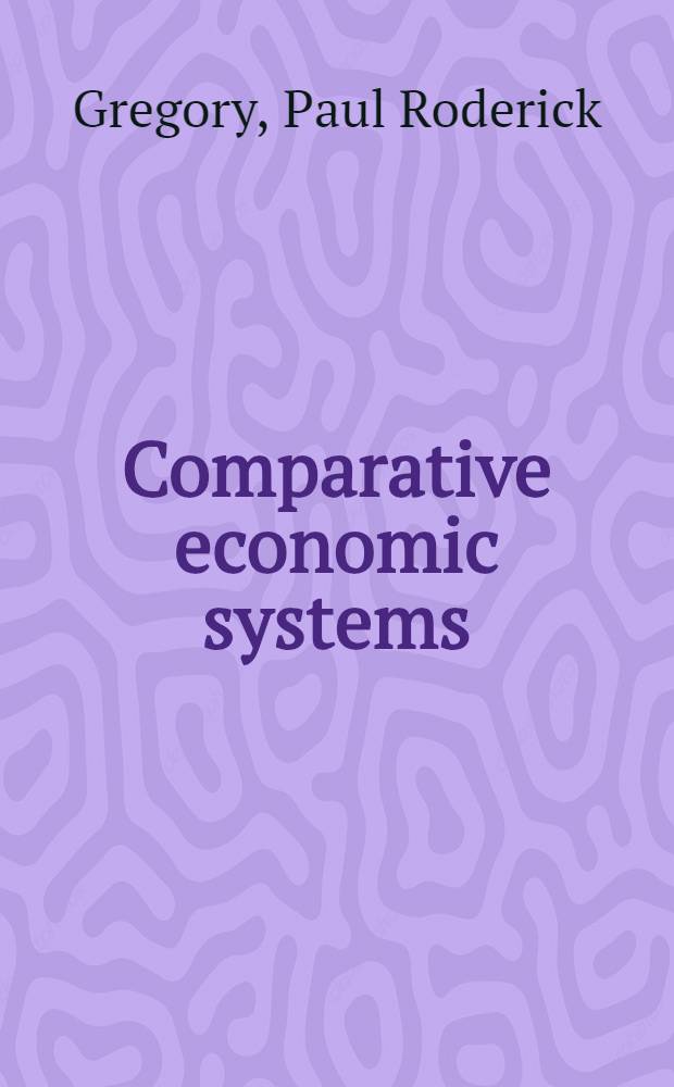 Comparative economic systems