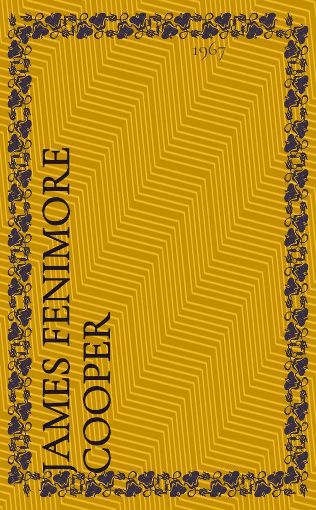 James Fenimore Cooper : A biography