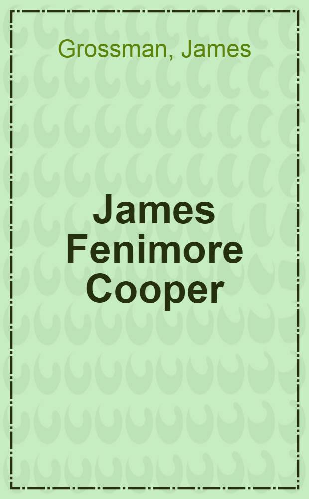 James Fenimore Cooper