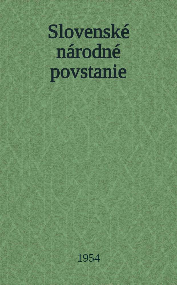 Slovenské národné povstanie