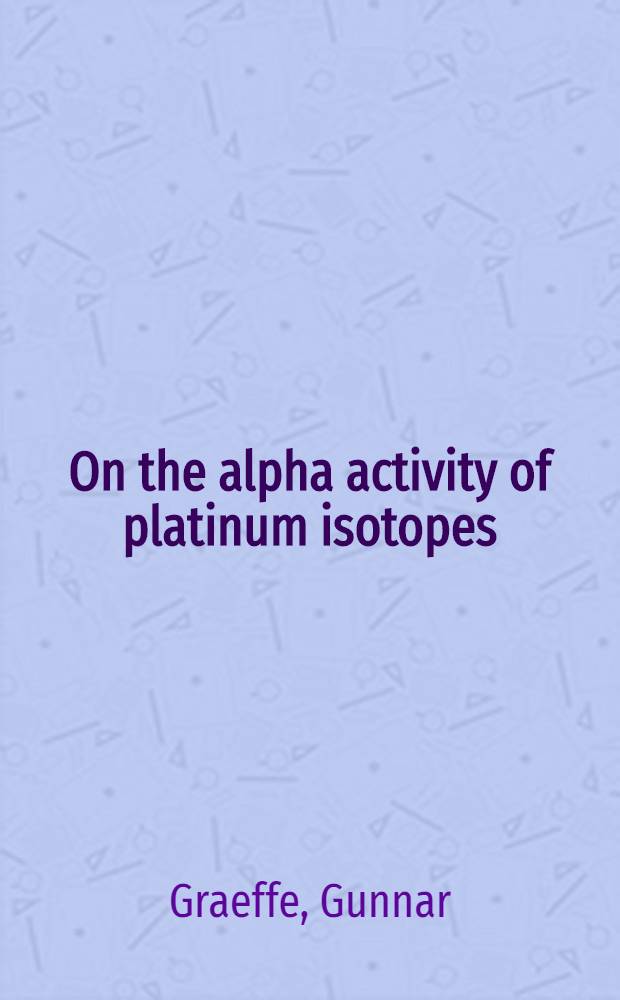 On the alpha activity of platinum isotopes