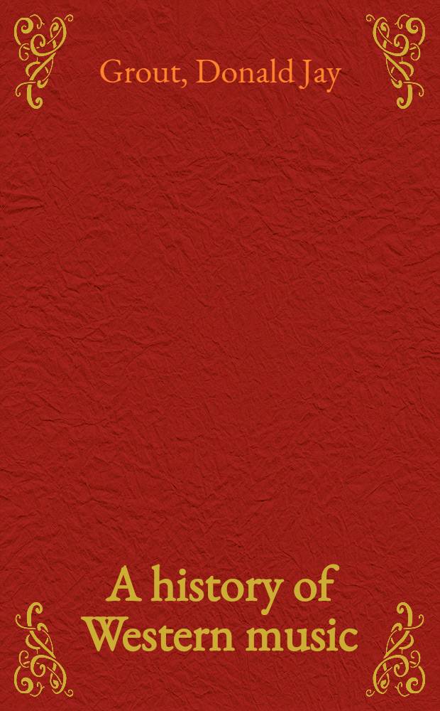 A history of Western music