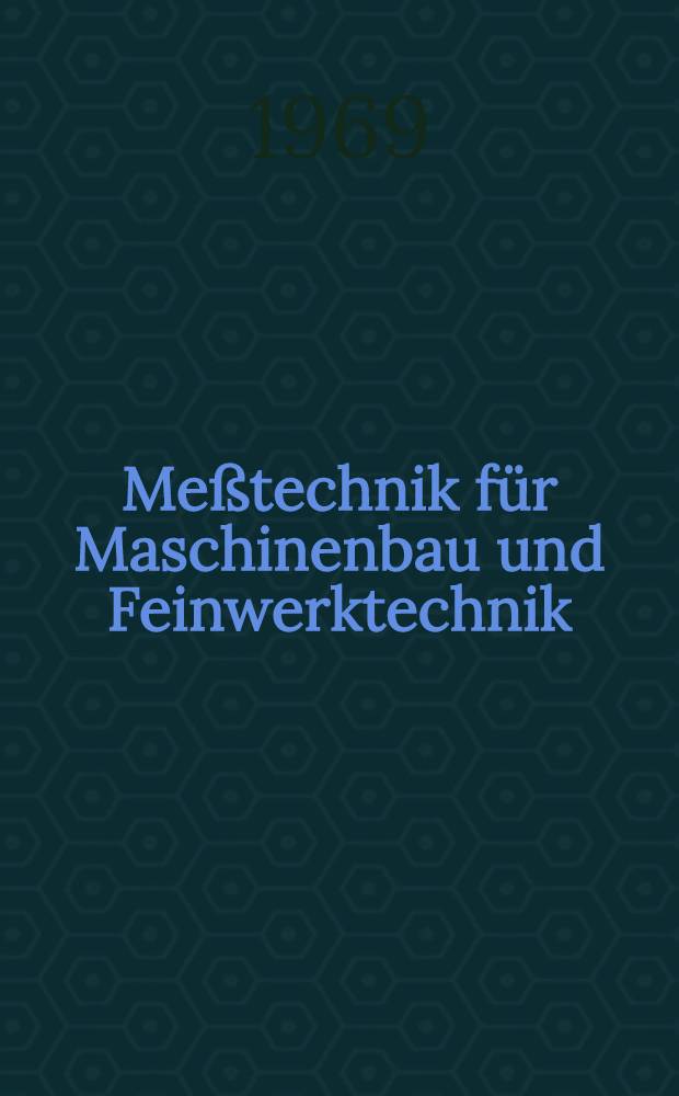 Meßtechnik für Maschinenbau und Feinwerktechnik