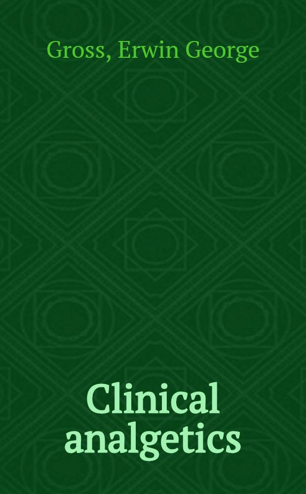 Clinical analgetics