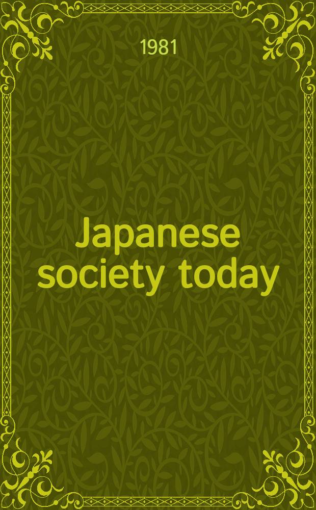 Japanese society today