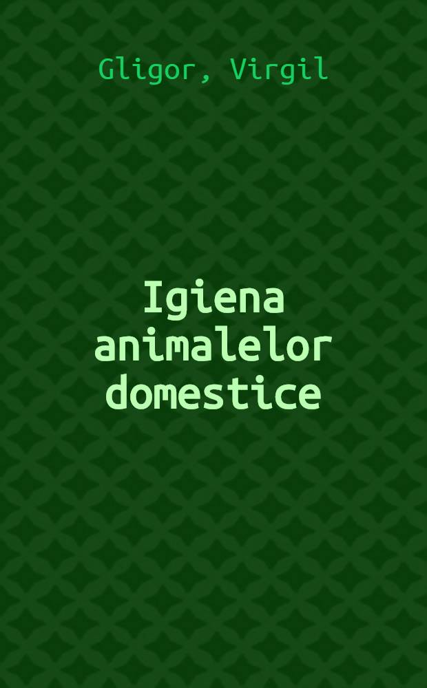 Igiena animalelor domestice
