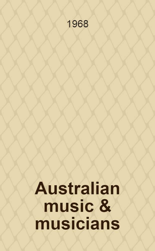 Australian music & musicians