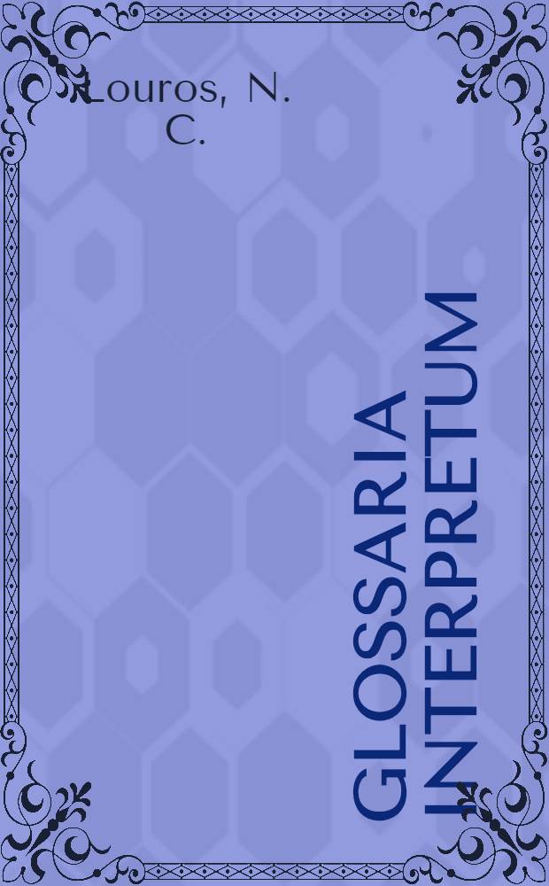 Glossaria interpretum : [A series of multilingual glossaries in various fields of science and industry, for translators, politicians, social and commercial organizations]. [8] : Obstétrique et gynécologie