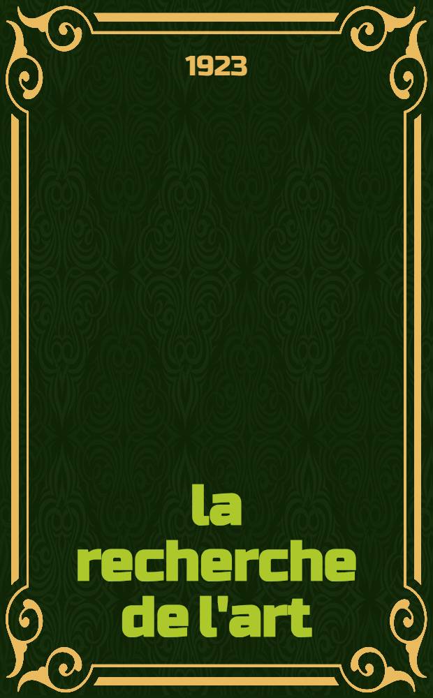 À la recherche de l'art