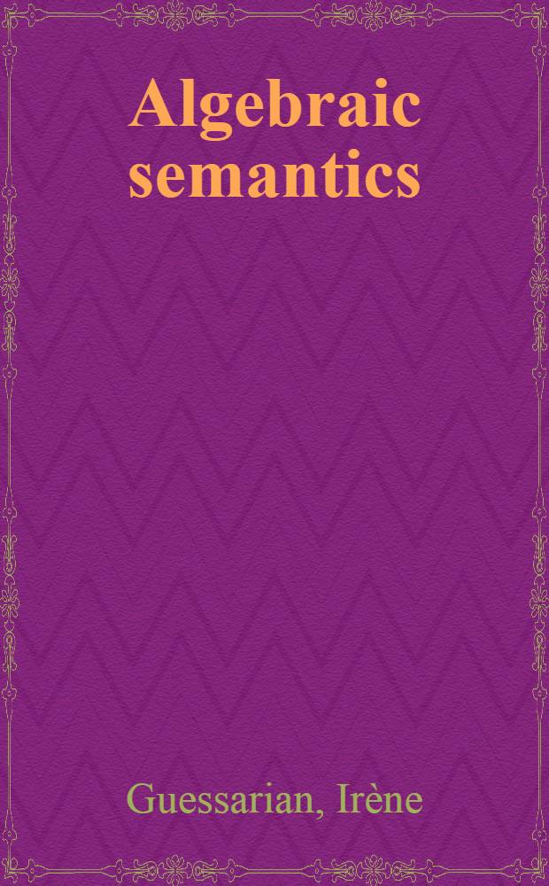 Algebraic semantics