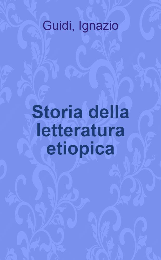 Storia della letteratura etiopica