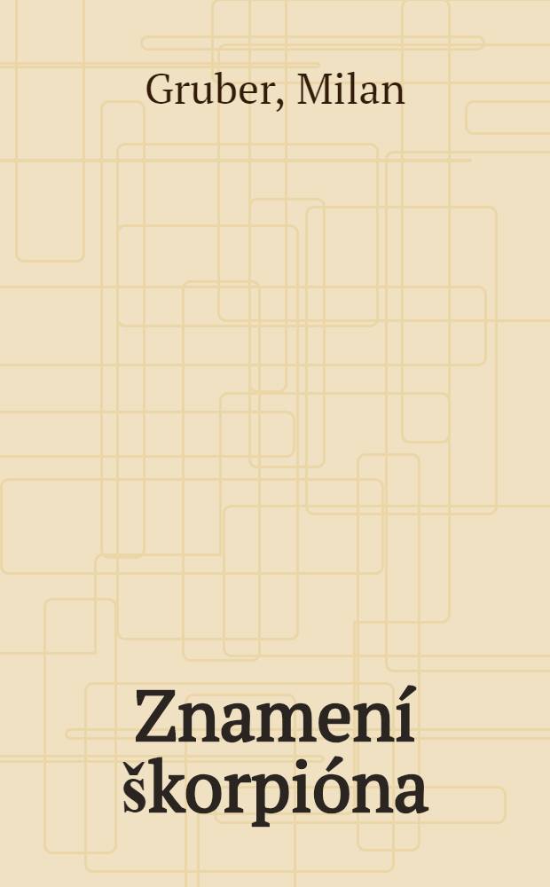 Znamení škorpióna