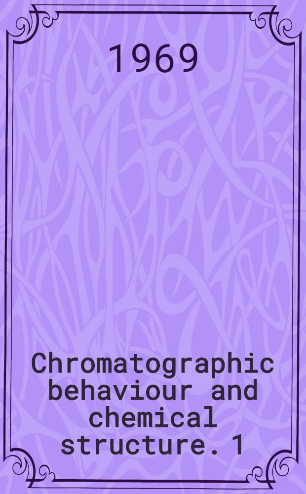 Chromatographic behaviour and chemical structure. 1 : Thin-layer chromatography of aliphatic acids