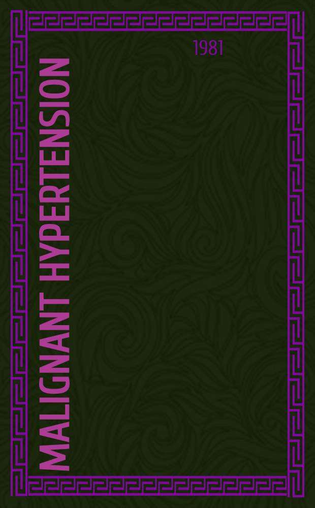 Malignant hypertension : A clinical follow-up study with spec. ref. to renal a. cardiovascular function a. immunogenetic factors