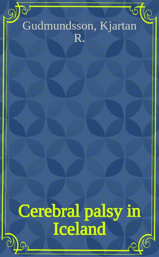 Cerebral palsy in Iceland